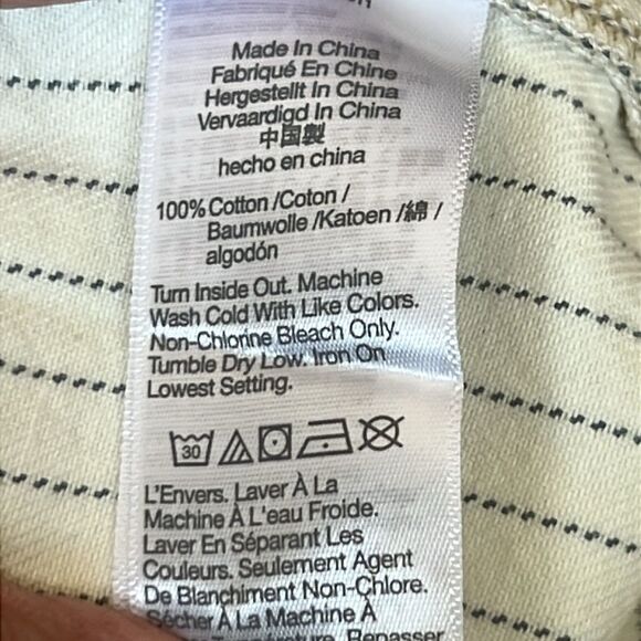 Madewell Overalls XS Oversized Ecru pinstripe - Picture 10 of 10